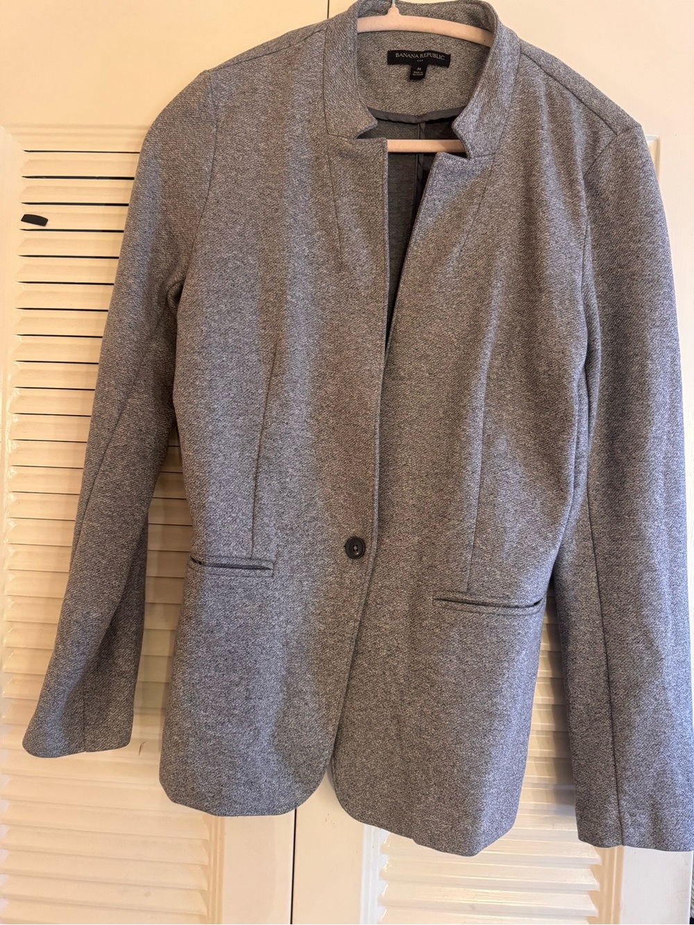 Banana Republic Light Gray Women's Single-Button Blazer